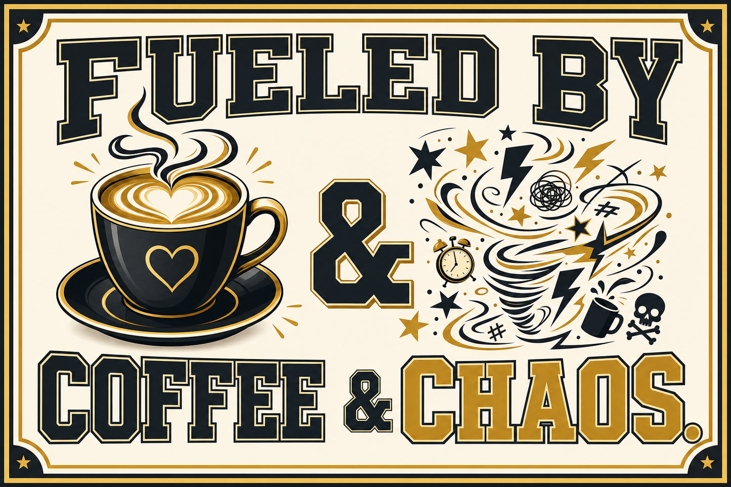 Coffee & Chaos — 3x5 Pole Flag