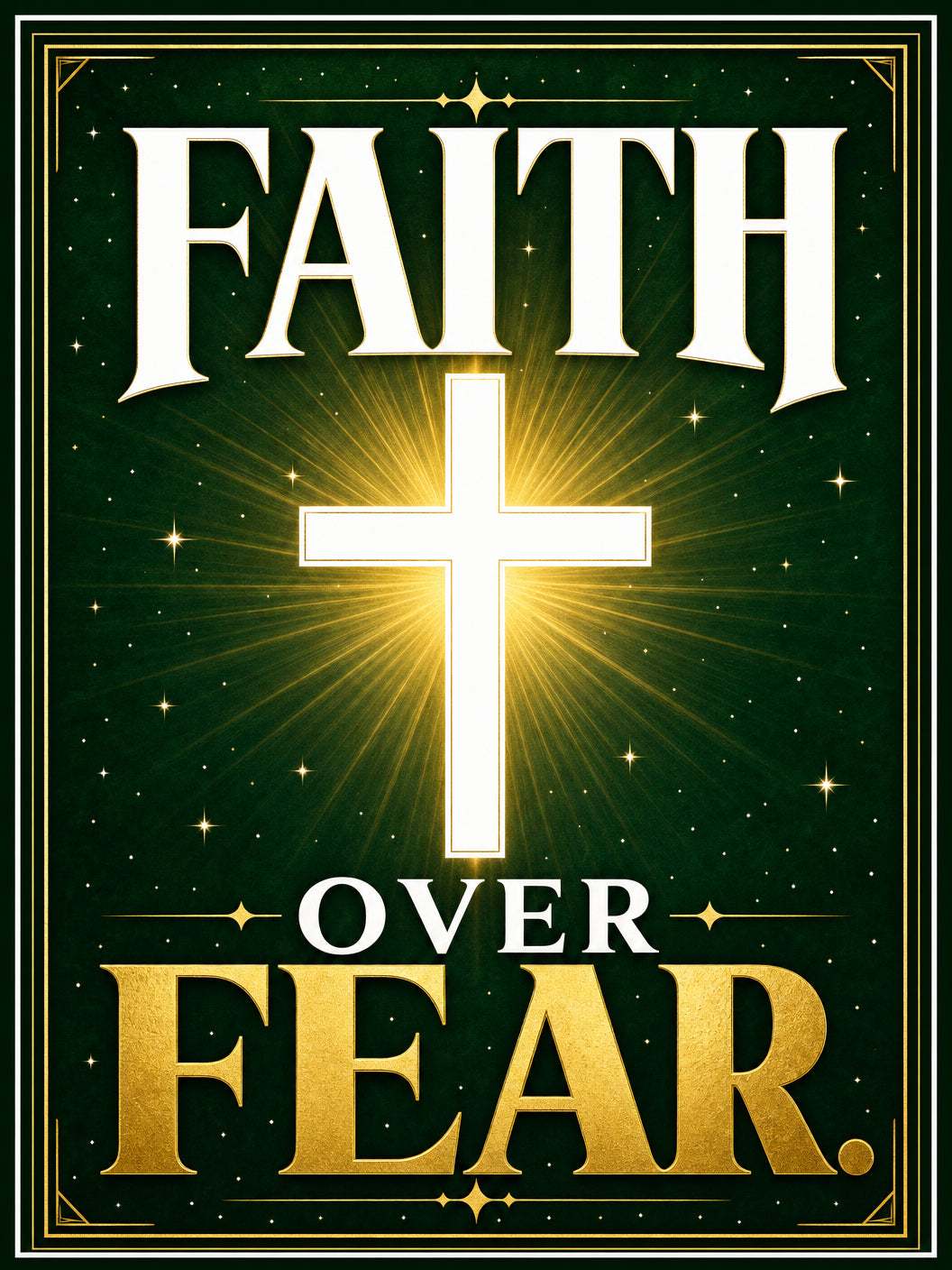 Faith Over Fear — Modern (Version C) — 3x5 Pole Flag