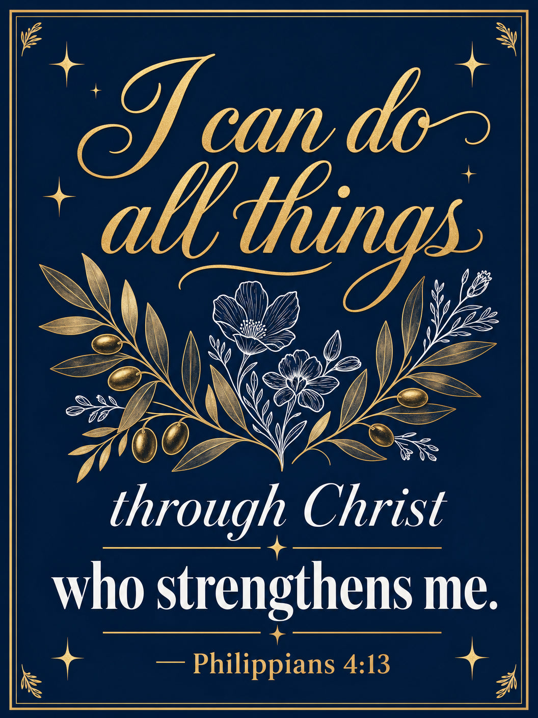 Philippians 4:13 — I Can Do All Things — 3x5 Pole Flag