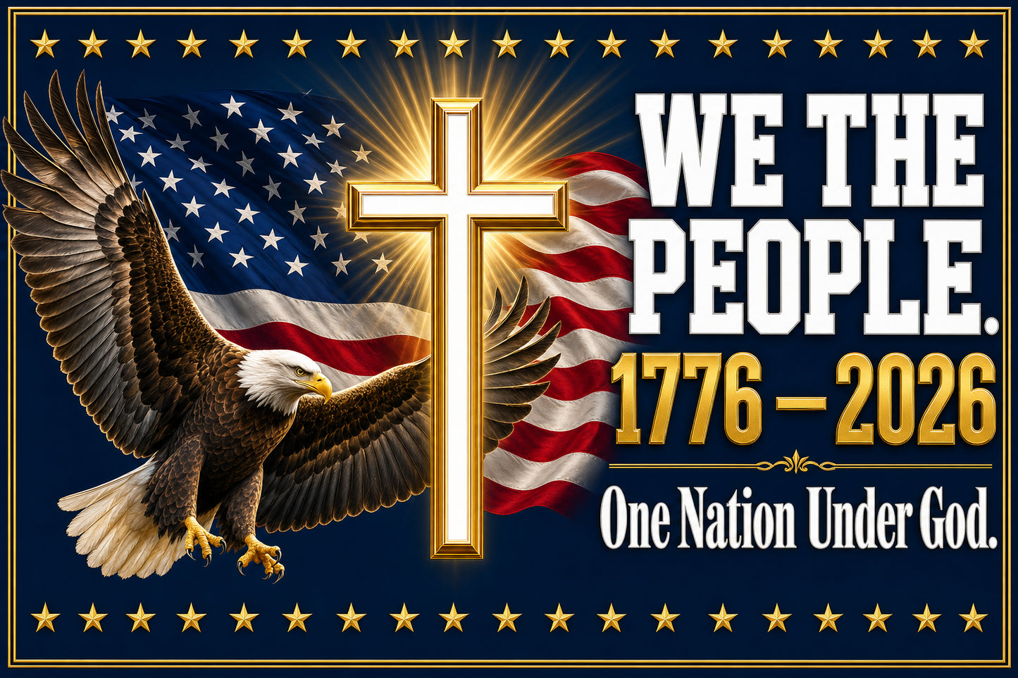We the People 1776-2026 House Flag - America 250th Anniversary