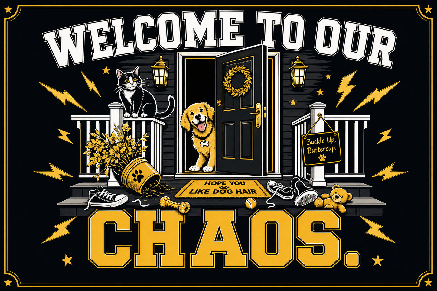 Welcome — Come Back with Wine — House Flag