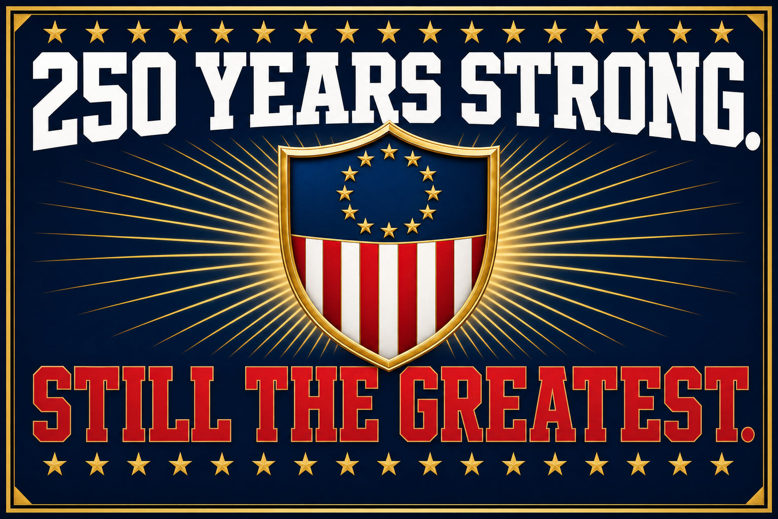 America 250 Years Strong Garden Flag - July 4th 2026