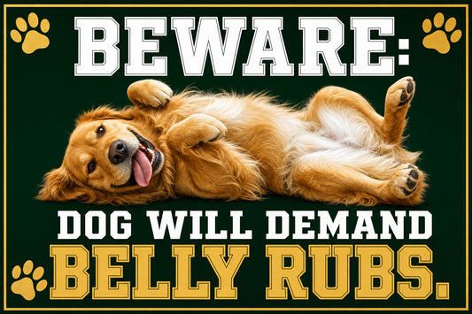 Belly Rubs & Tail Wags (Green) — House Flag