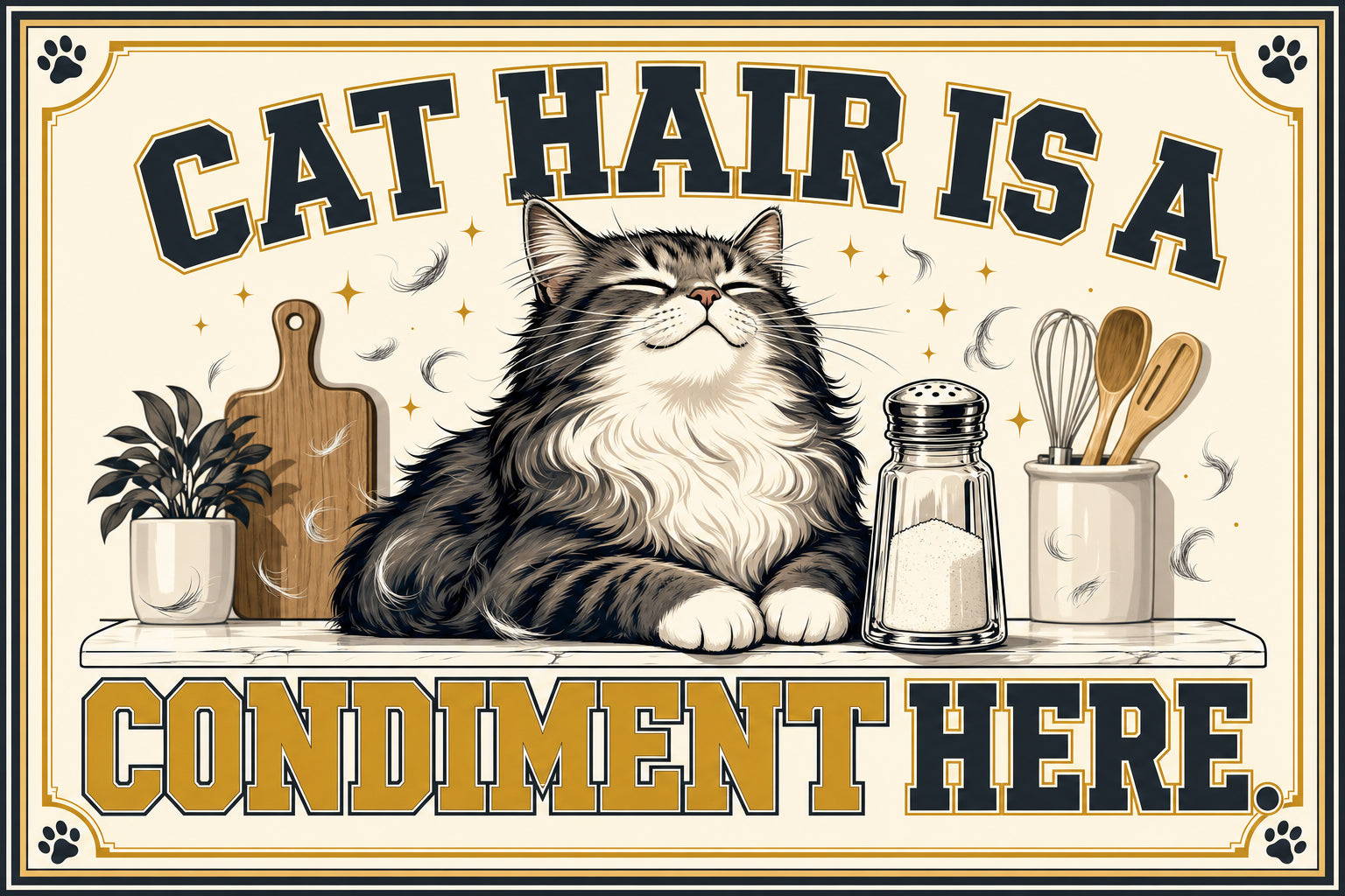 Cat Hair Is My Glitter — 3x5 Pole Flag