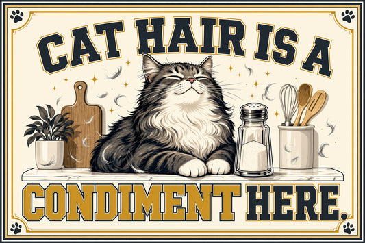 Cat Hair Is My Glitter — 3x5 Pole Flag
