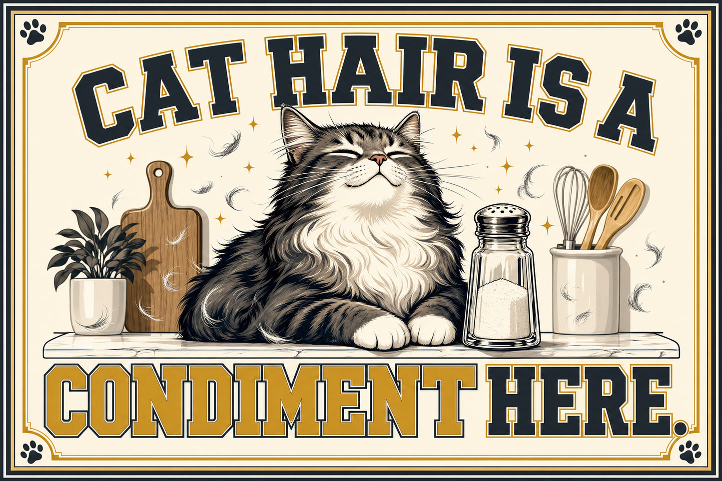 Cat Hair Is My Glitter — House Flag