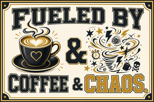 Coffee & Chaos — 3x5 Pole Flag