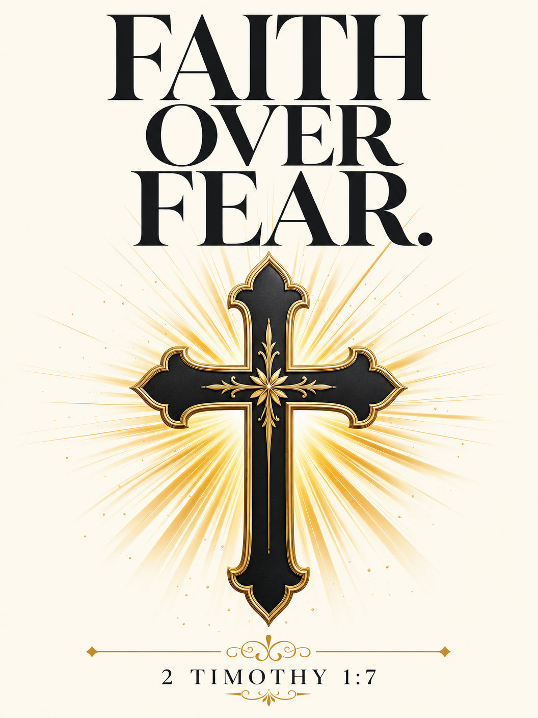 Faith Over Fear — Classic (Version B) — 3x5 Pole Flag