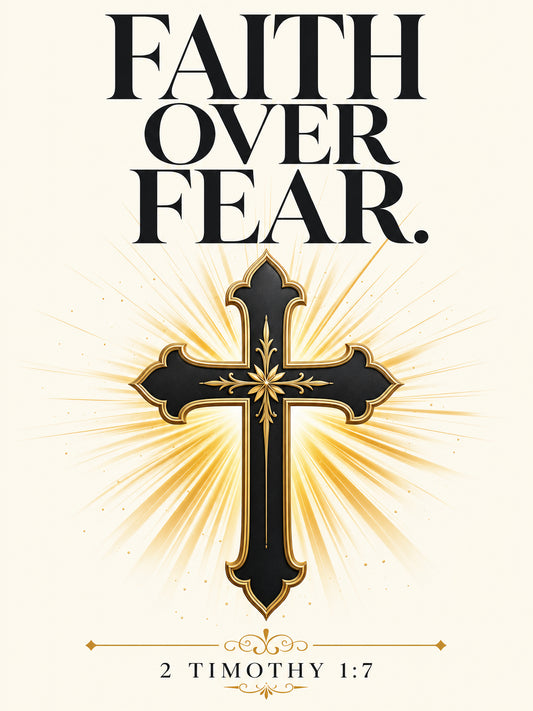 Faith Over Fear — Classic (Version B) — 3x5 Pole Flag
