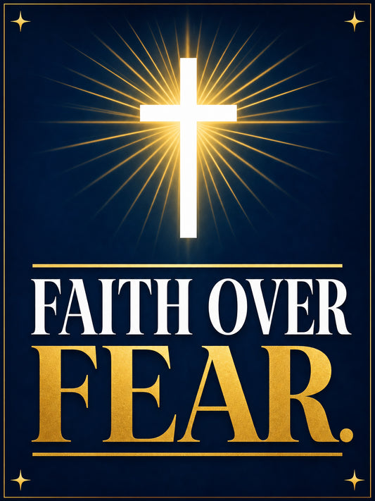 Faith Over Fear — Modern (Version A) — 3x5 Pole Flag