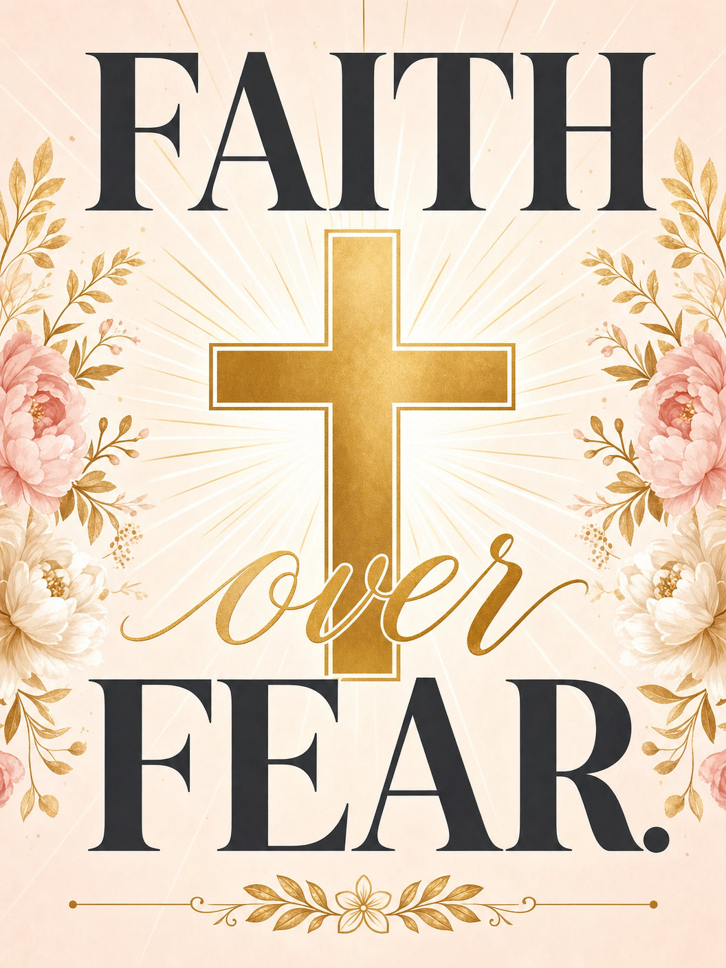 Faith Over Fear — Modern (Version B) — Garden Flag
