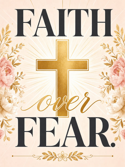 Faith Over Fear — Modern (Version B) — Garden Flag