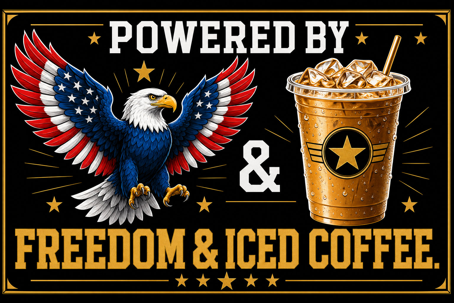 Freedom Coffee — Patriotic Coffee Lover — Garden Flag