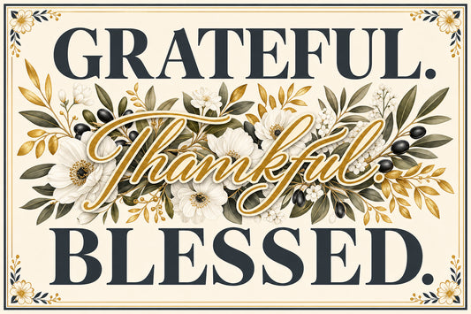 Grateful & Blessed — Garden Flag