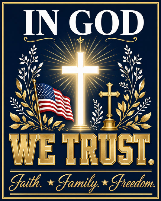 In God We Trust Faith Family Freedom Garden Flag