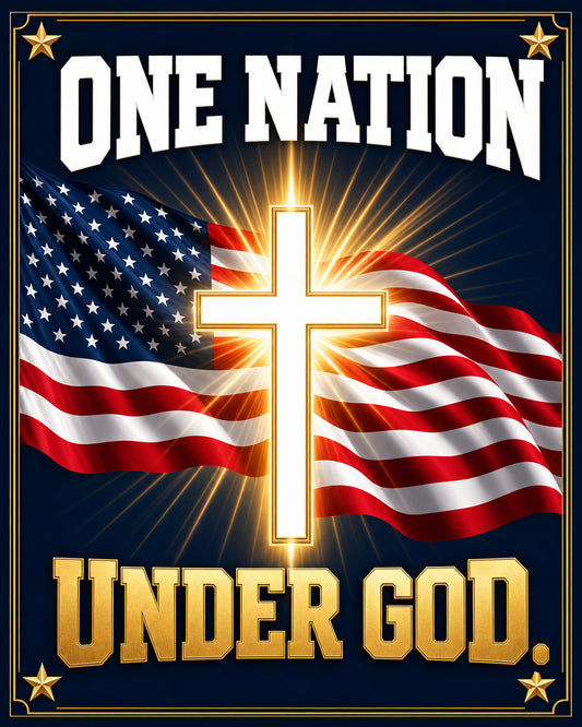 One Nation Under God Garden Flag - Faith Patriotic