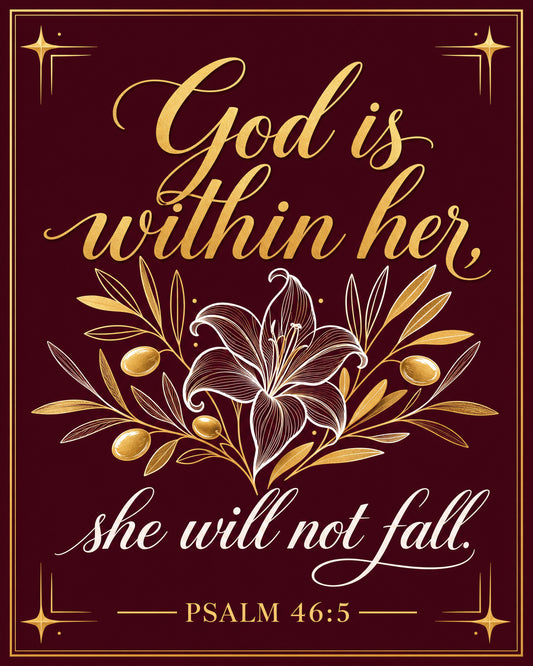 Psalm 46:10 — Be Still (Burgundy) — 3x5 Pole Flag