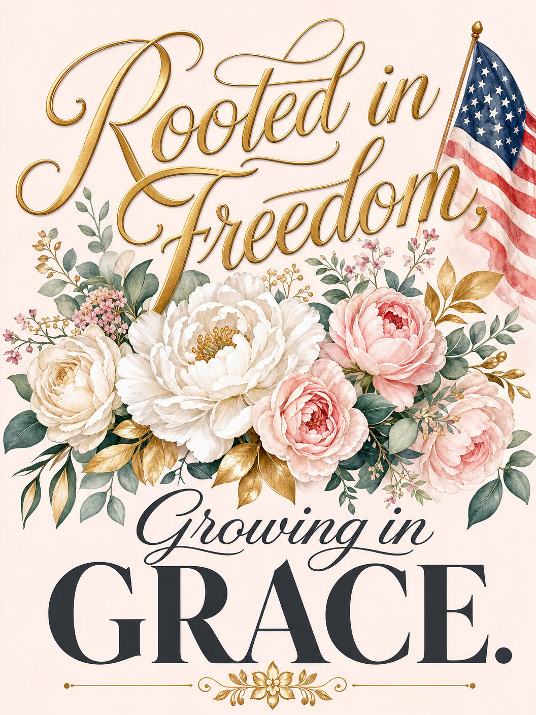 Rooted in Faith Growing in God's Grace (Version B) — Garden Flag