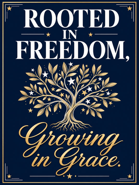Rooted in Faith Growing in God's Grace (Version C) — 3x5 Pole Flag