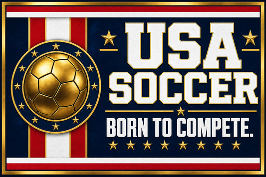 Born to Play Soccer — House Flag
