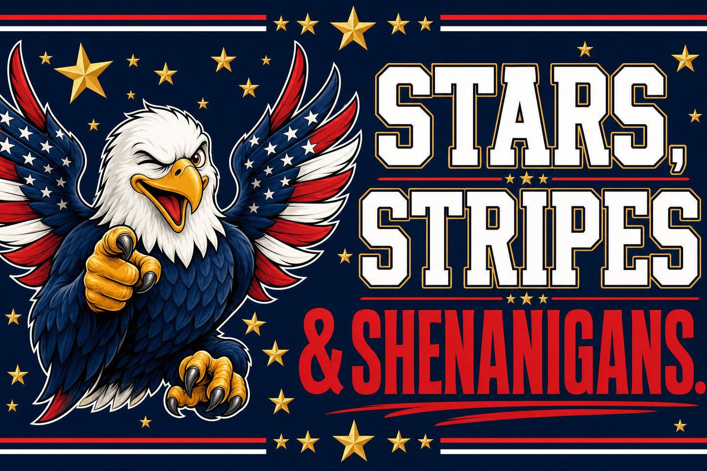 Stars Stripes & Sass (Version A) — Garden Flag