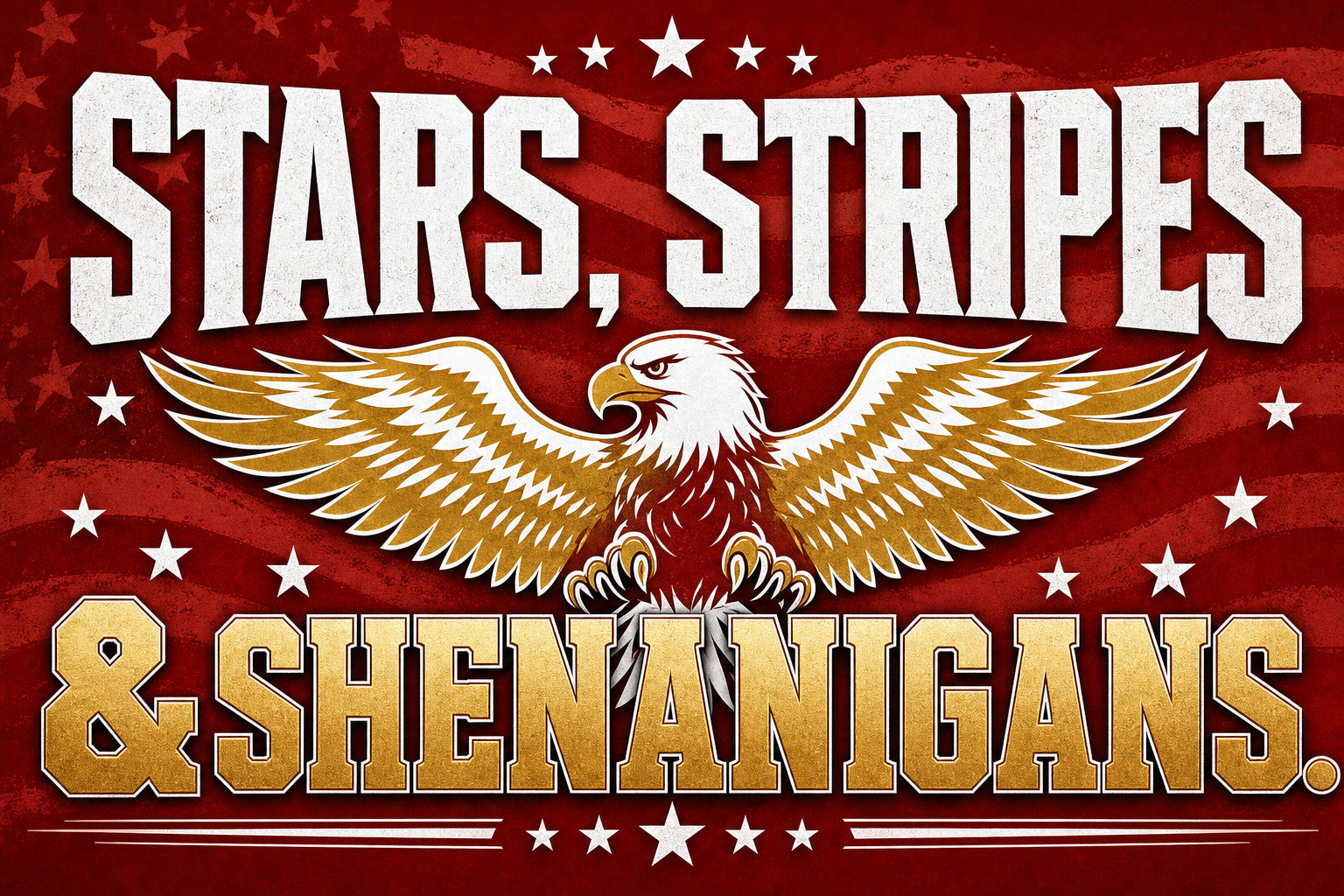 Stars Stripes & Sass (Version B) — 3x5 Pole Flag