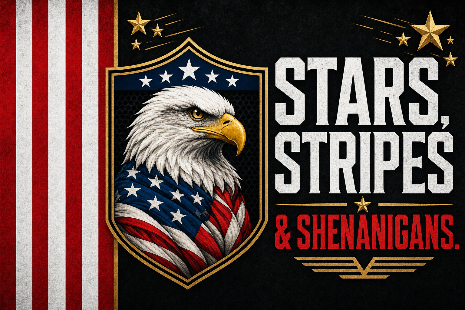 Stars Stripes & Sass (Version C) — House Flag