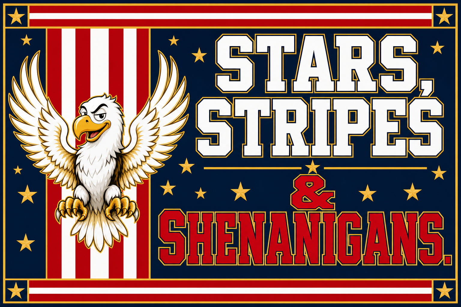 Stars Stripes & Sass — Fresh — House Flag