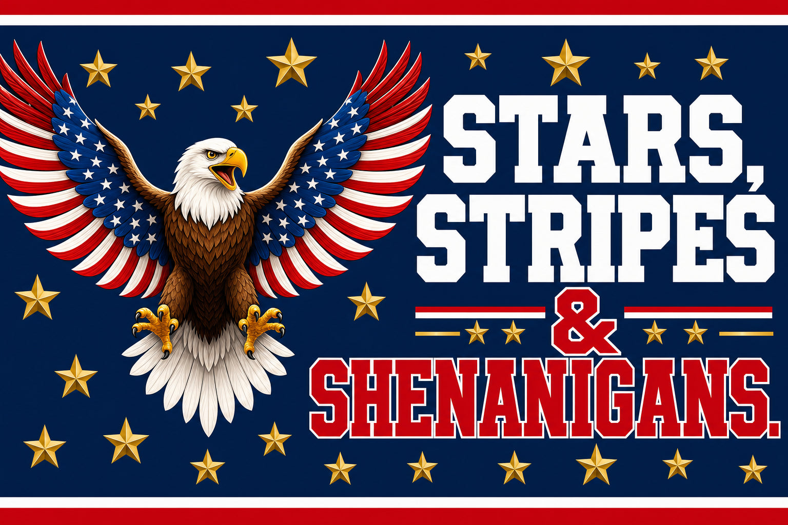 Stars Stripes & Sass V2 (Version A) — House Flag