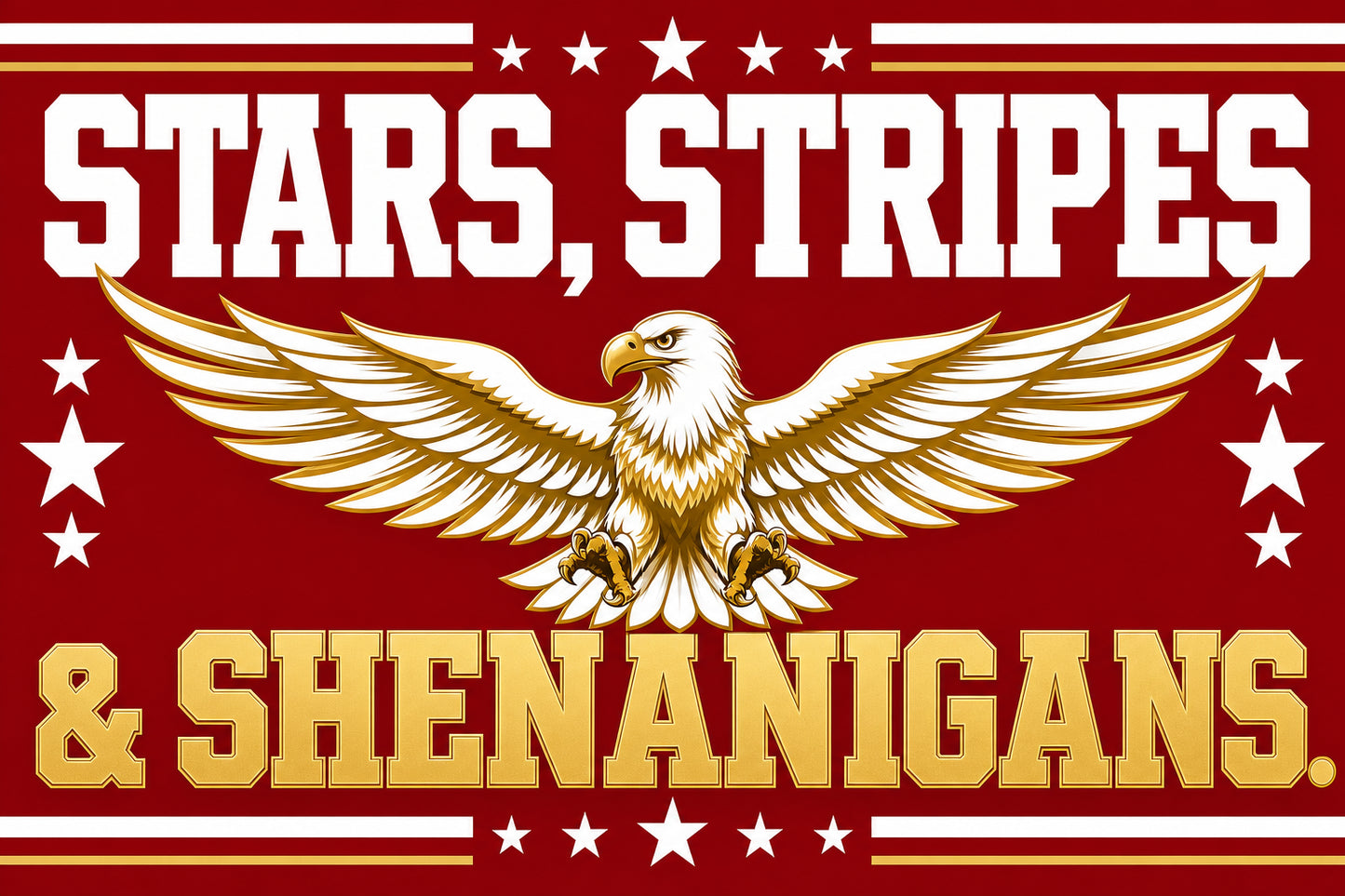 Stars Stripes & Sass V2 (Version B) — House Flag