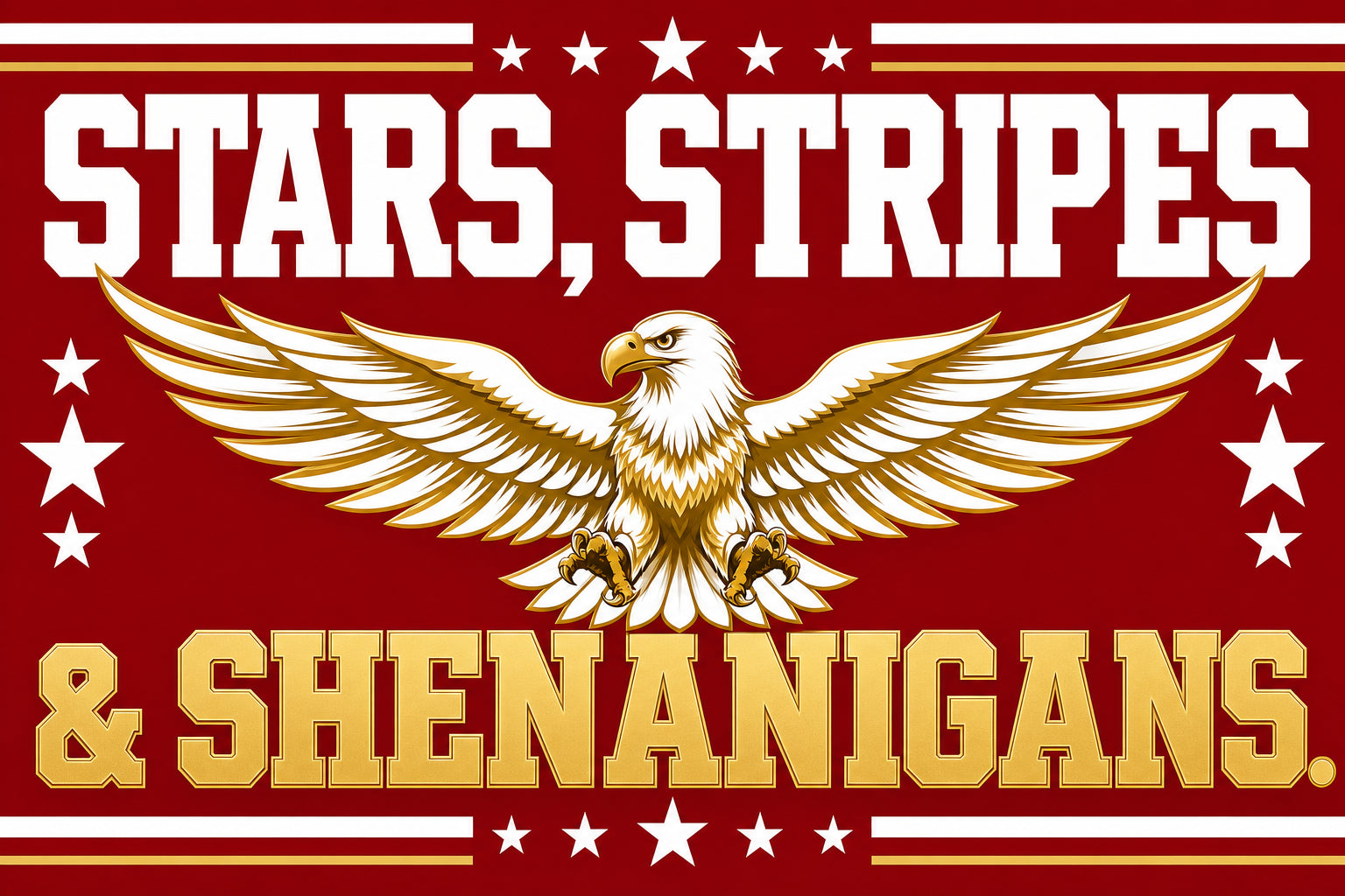 Stars Stripes & Sass V2 (Version B) — House Flag