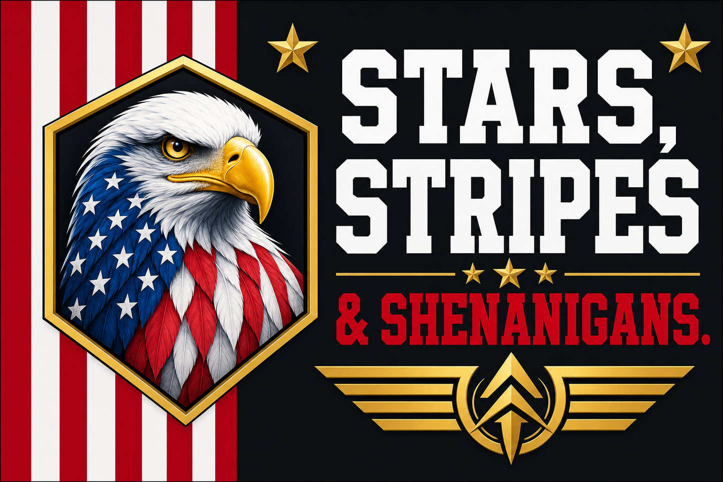 Stars Stripes & Sass V2 (Version C) — 3x5 Pole Flag