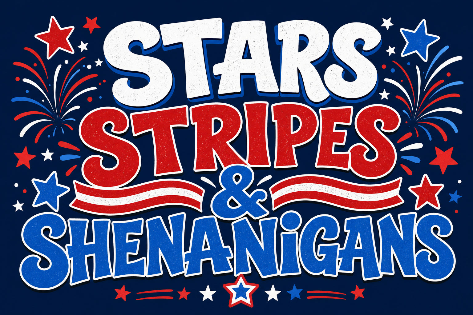 Stars Stripes & Shenanigans Garden Flag — Funny Patriotic