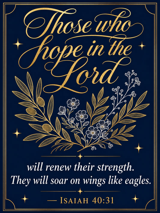Isaiah 40:31 — They Will Soar on Wings Like Eagles — 3x5 Pole Flag