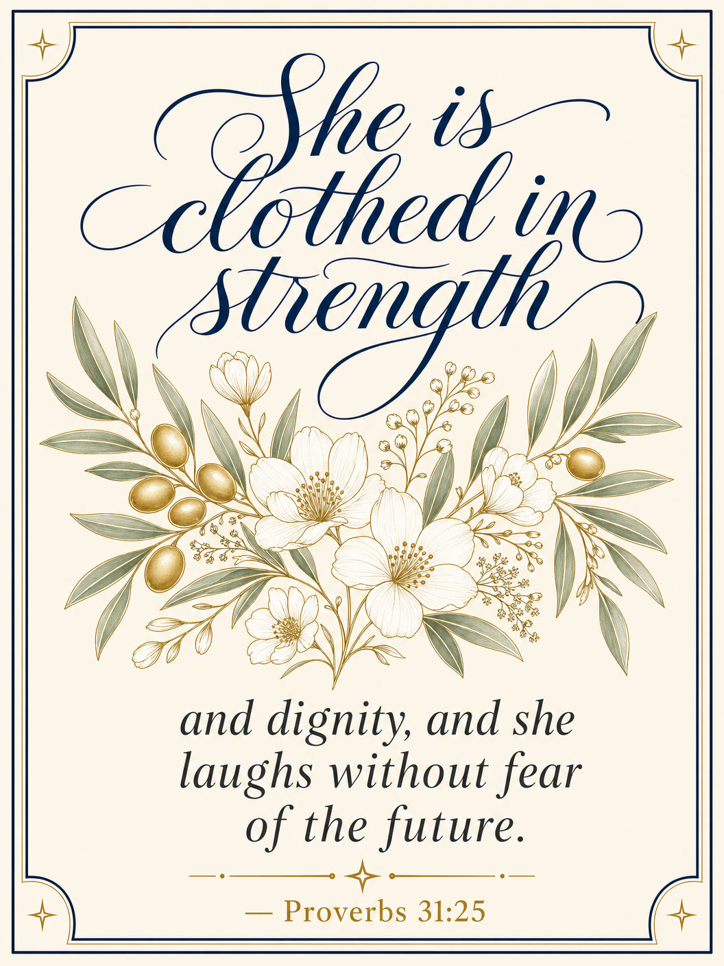 Proverbs 31 — Virtuous Woman (Cream) — House Flag