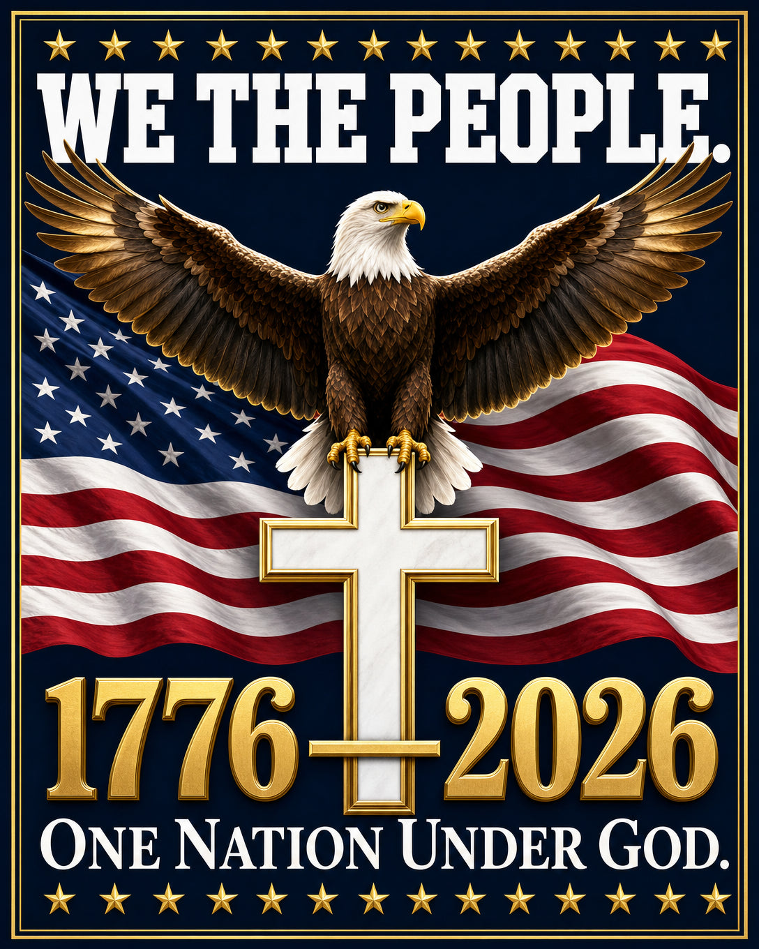 We the People 1776-2026 Garden Flag - America 250th Anniversary