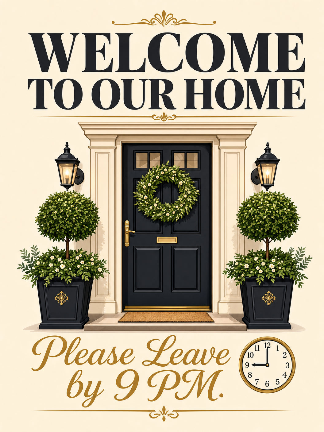 Welcome — It's 9pm Somewhere (Version A) — House Flag