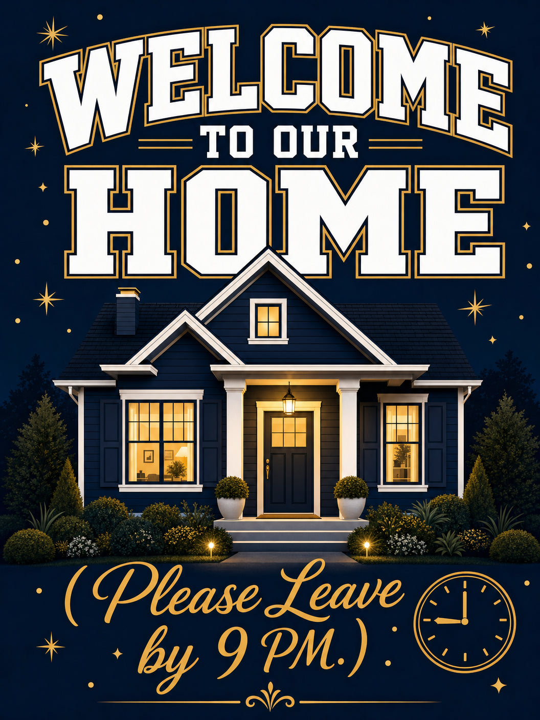 Welcome — It's 9pm Somewhere (Version B) — House Flag