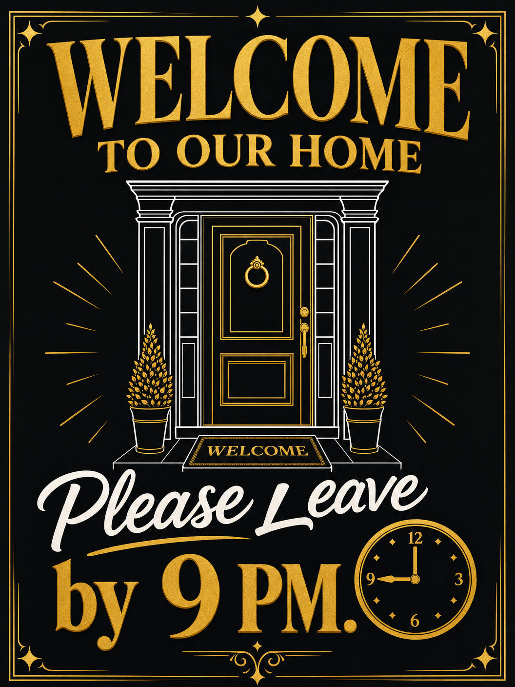 Welcome — It's 9pm Somewhere (Version C) — 3x5 Pole Flag